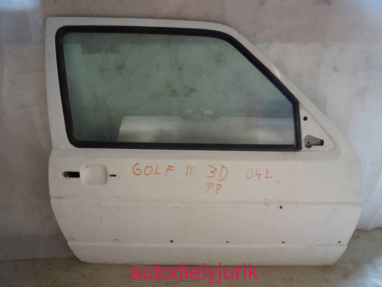 VW Golf ll PP dvere biele,celé sklo č.042